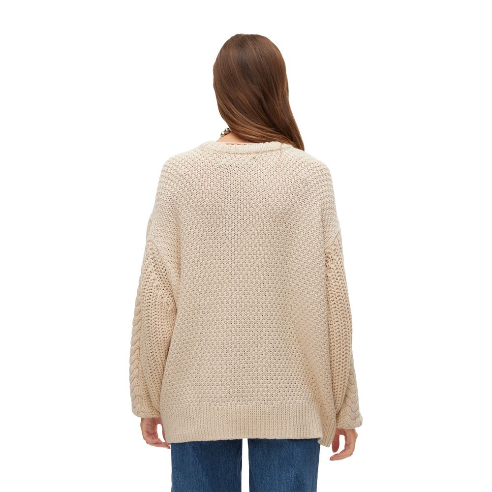 Beige Cotton Sweatshirt