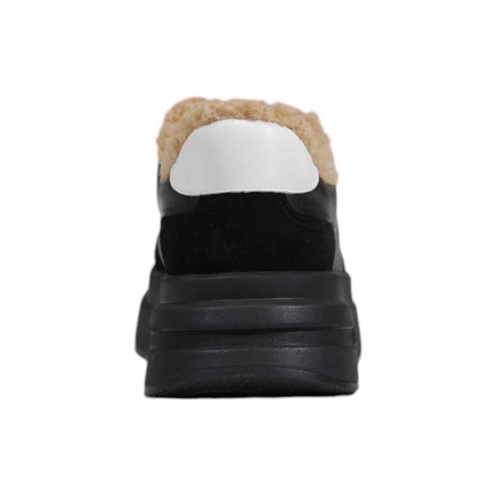 Black And White Leather Sneaker - ventzia