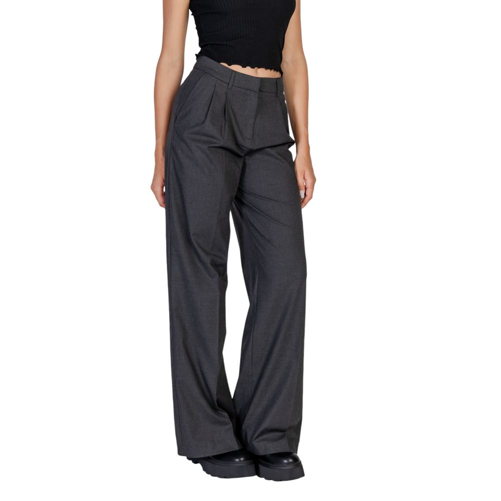 Gray Polyester Pant - ventzia