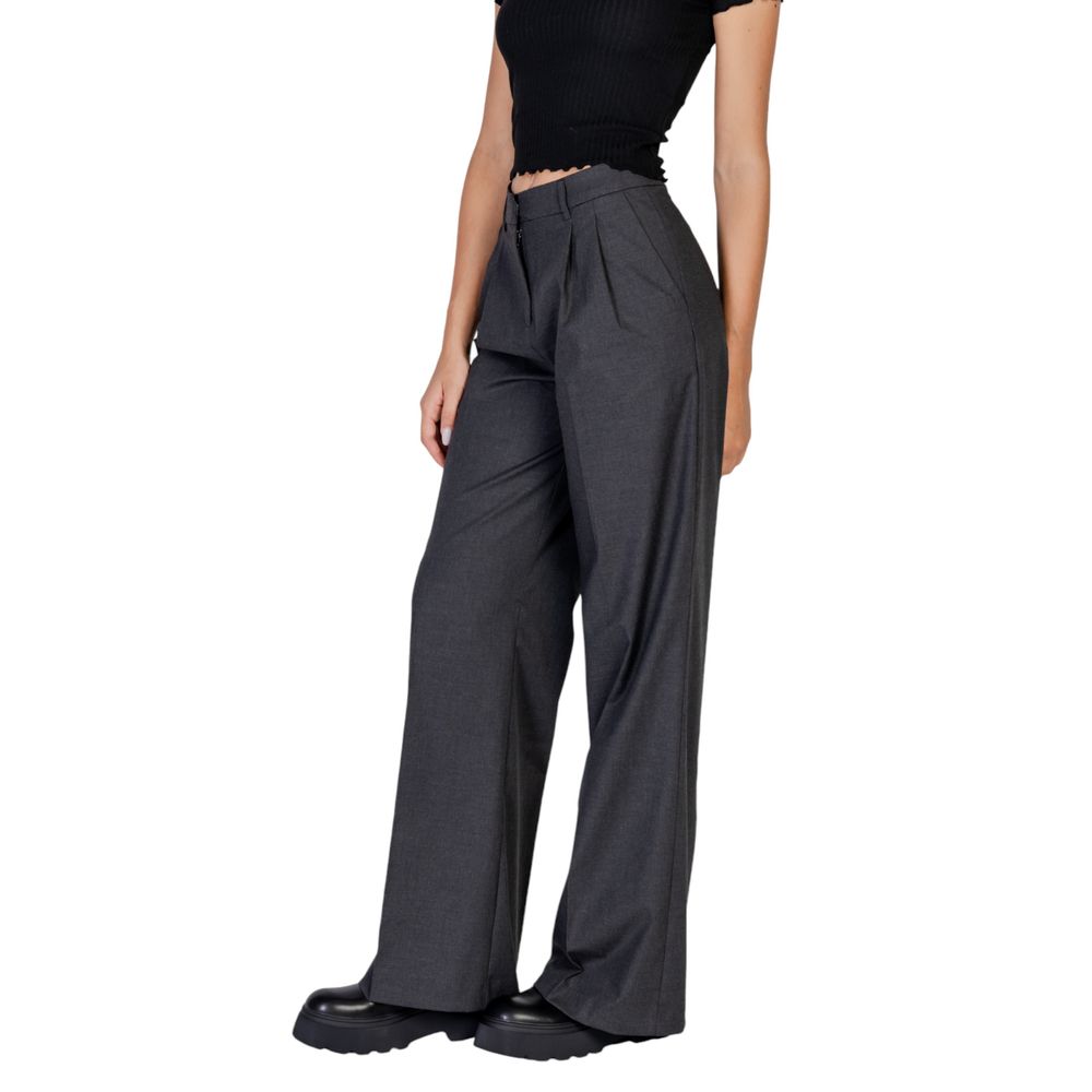 Gray Polyester Pant - ventzia