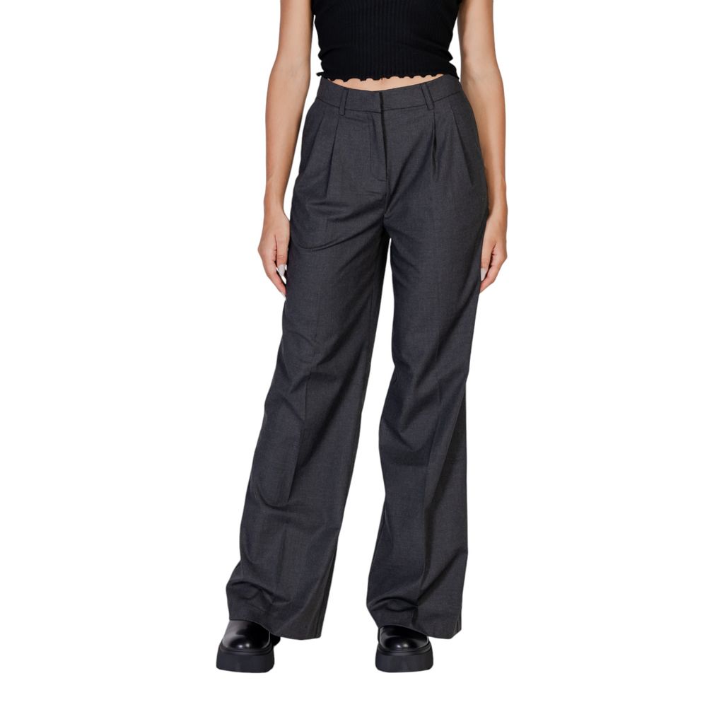Gray Polyester Pant - ventzia