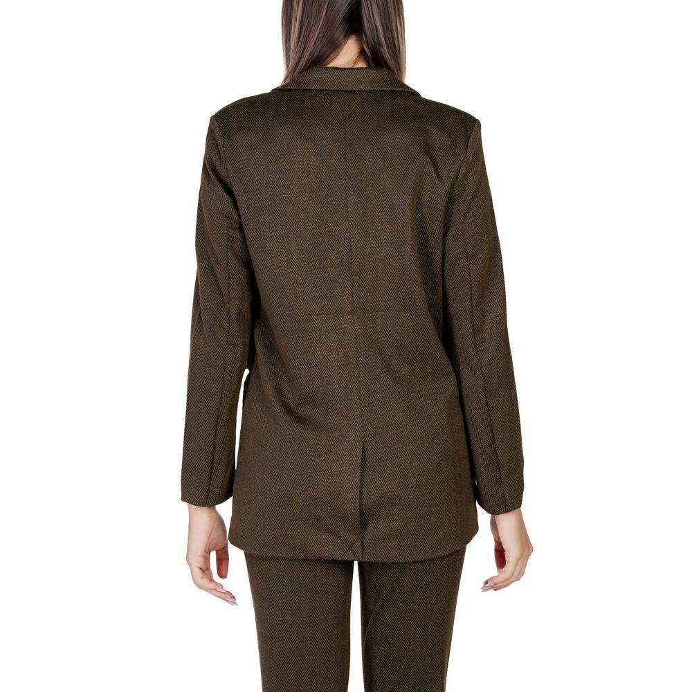 Green Polyester Blazer - ventzia