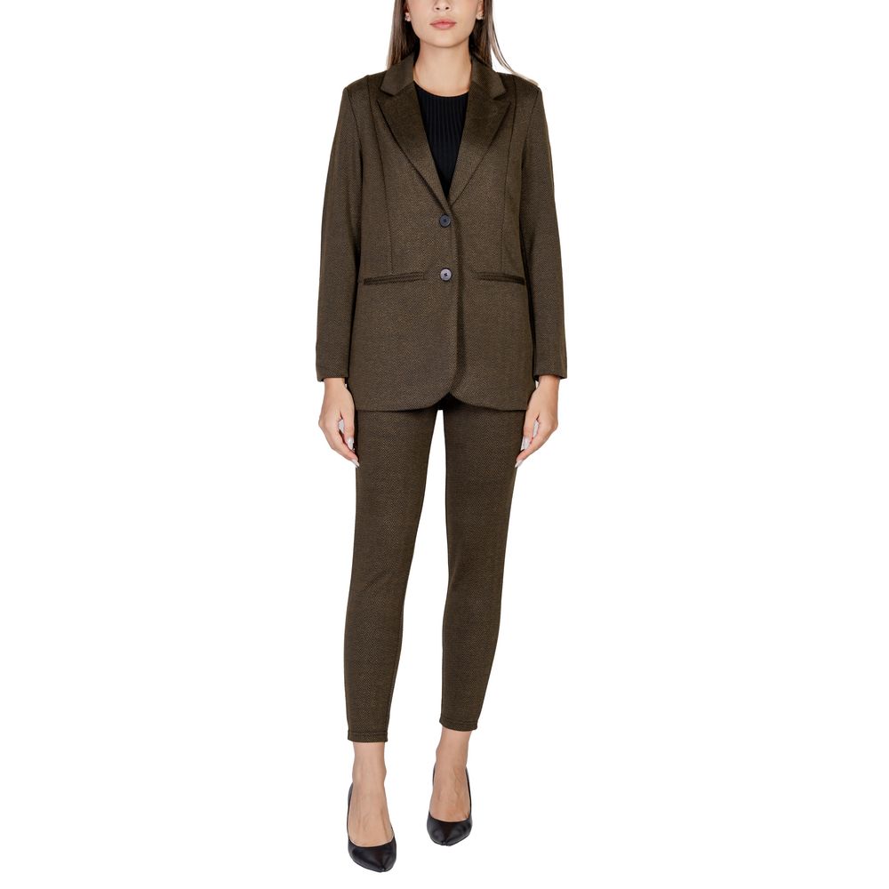 Green Polyester Blazer - ventzia