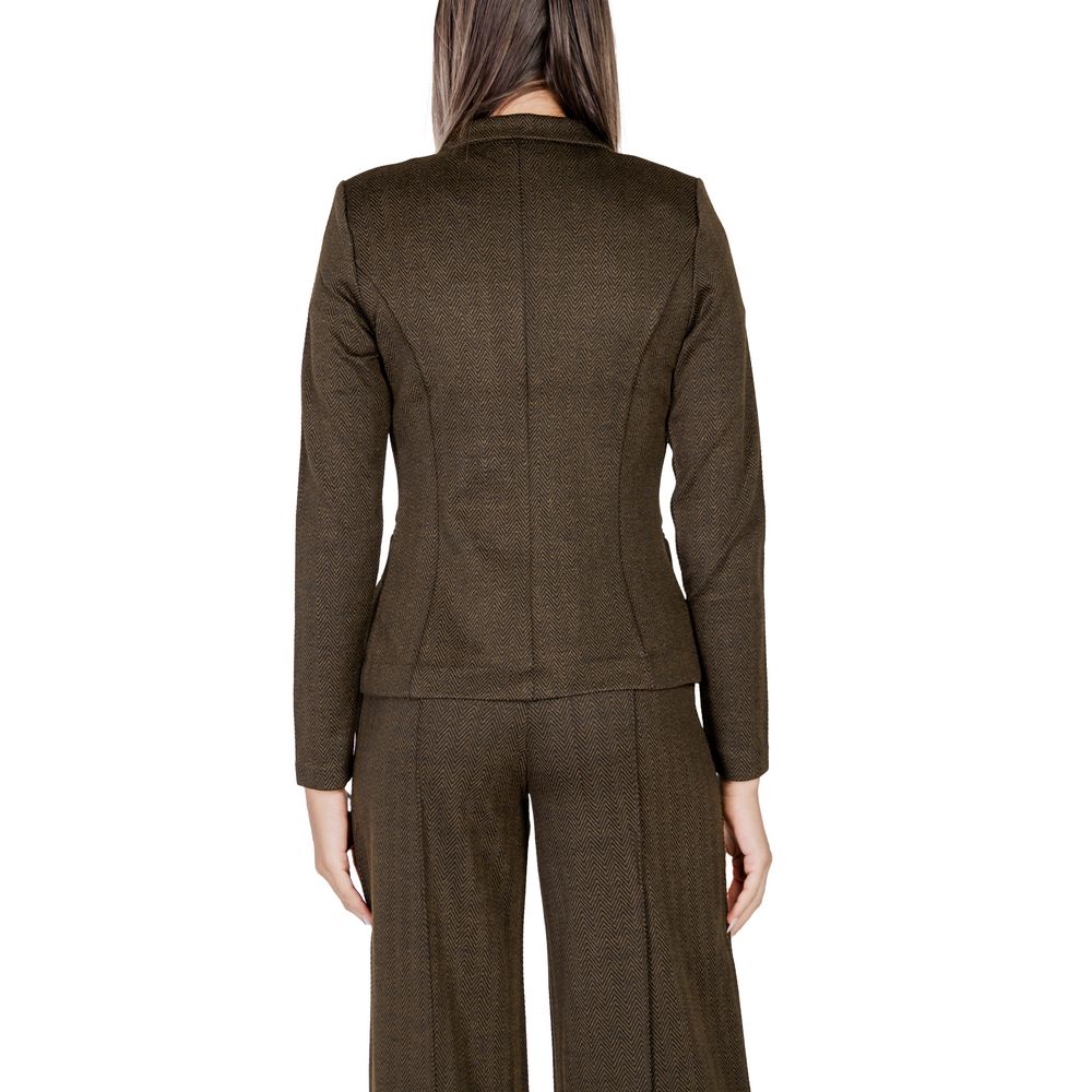 Green Polyester Blazer - ventzia