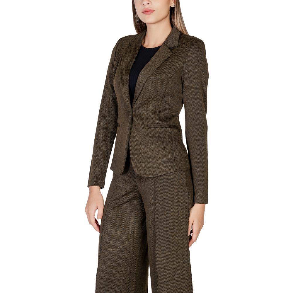 Green Polyester Blazer - ventzia