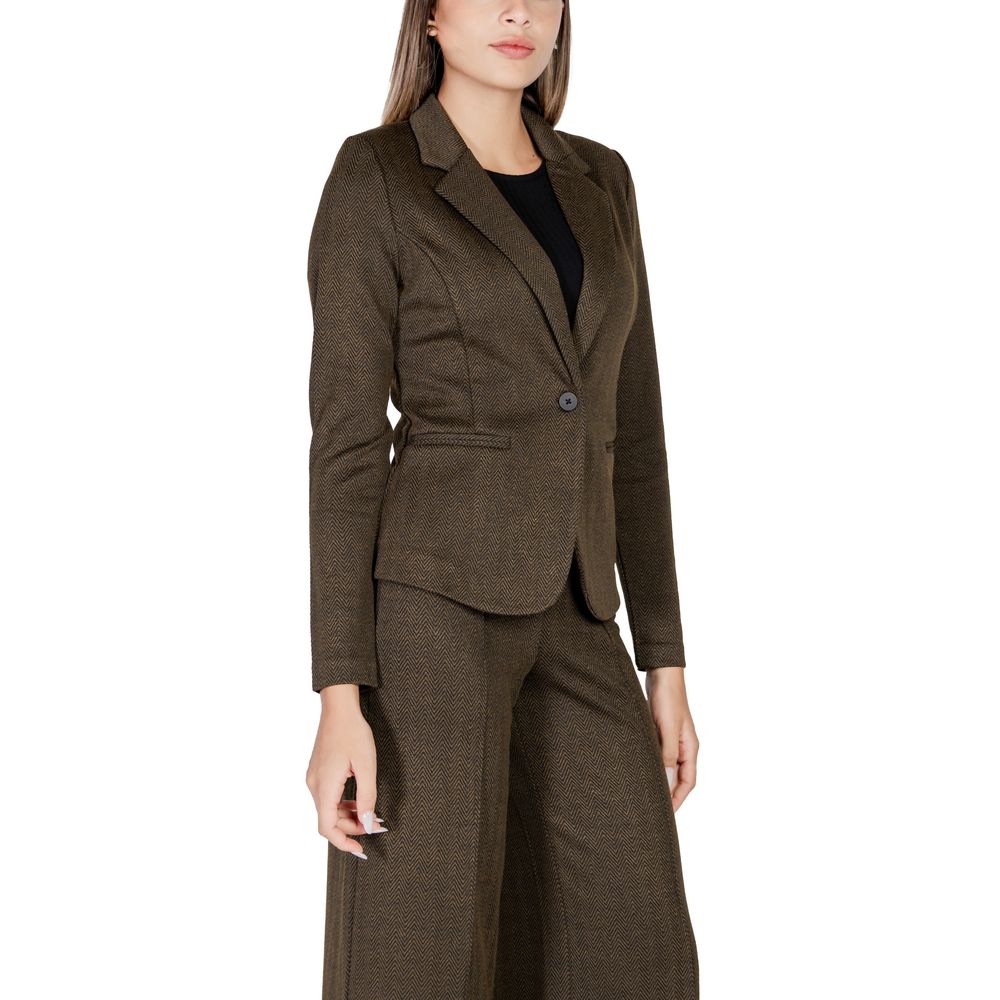 Green Polyester Blazer - ventzia