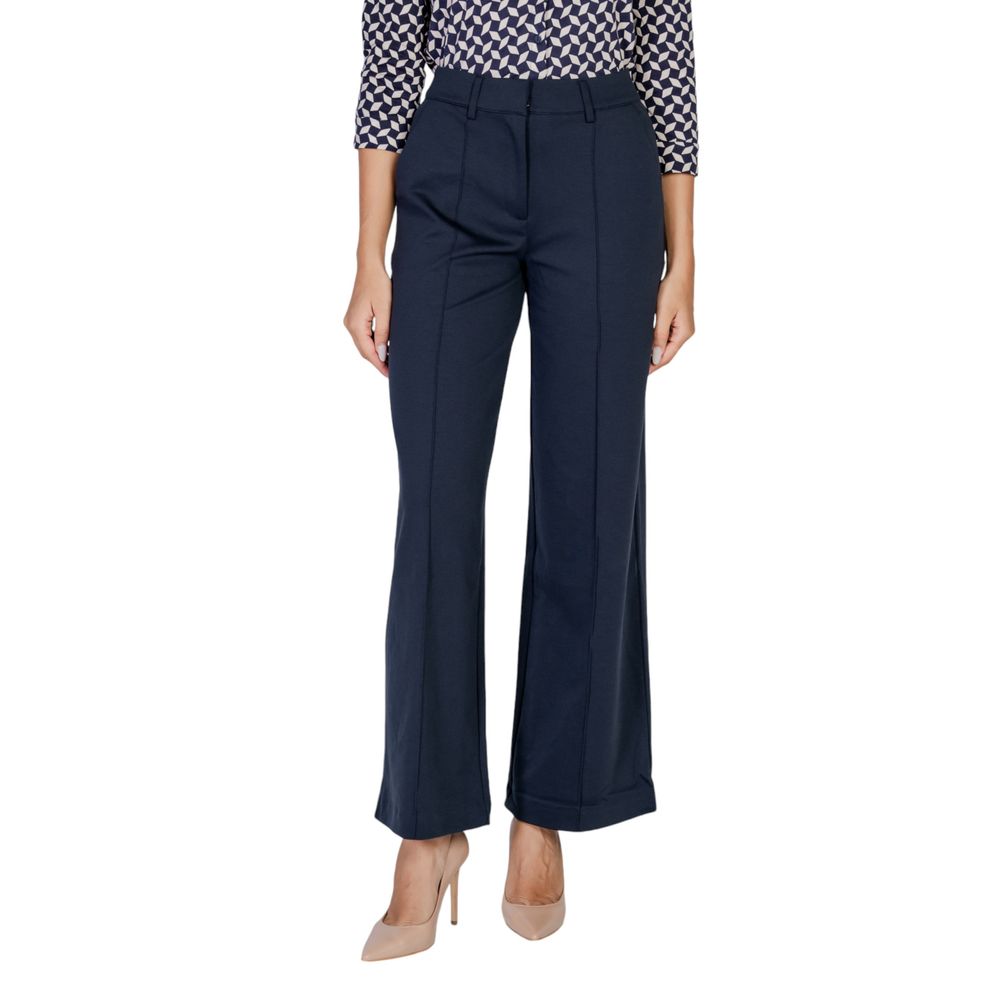 Blue Polyester Pant - ventzia