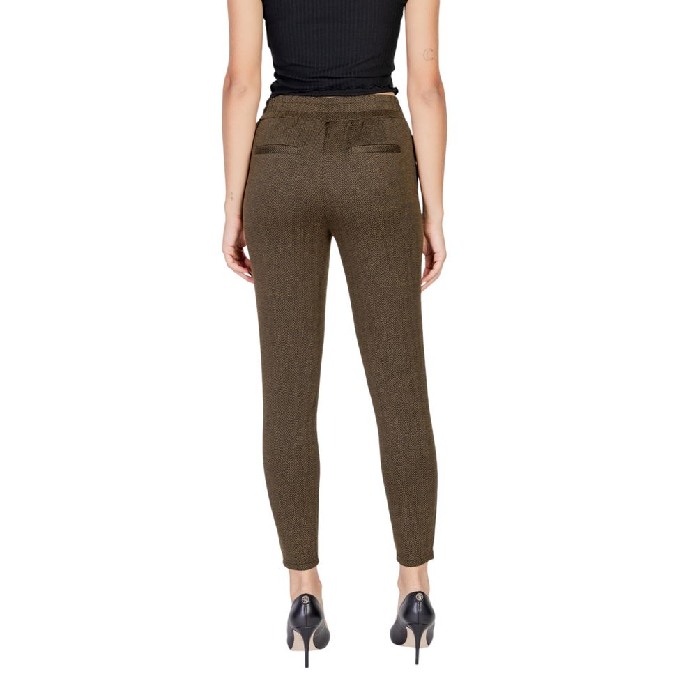 Green Polyester Skinny Pant - ventzia