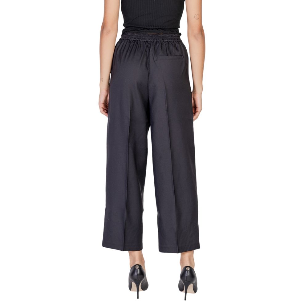 Black Polyester Pant - ventzia