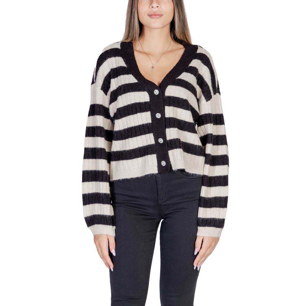 Beige Polyester Cardigan - ventzia