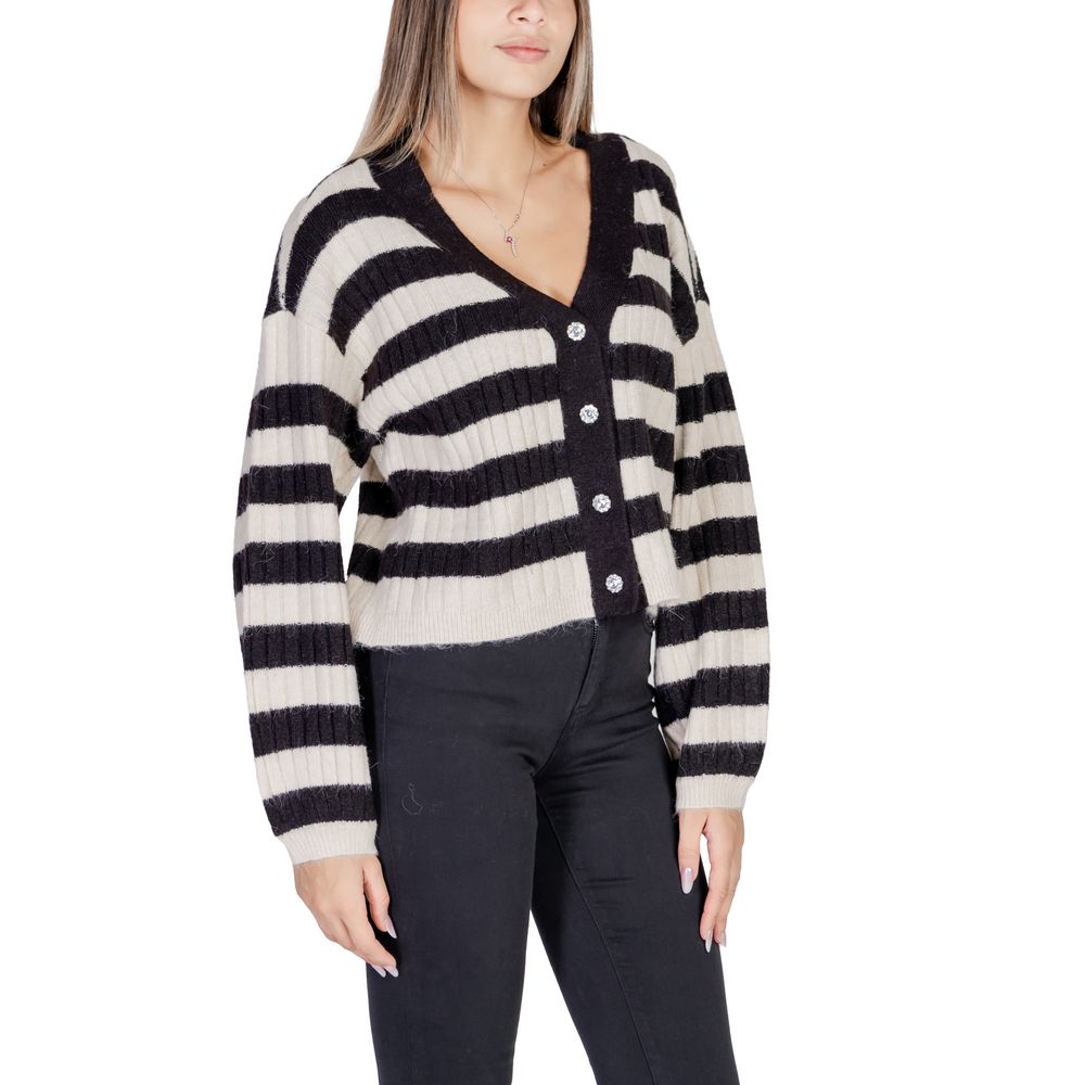 Beige Polyester Cardigan - ventzia