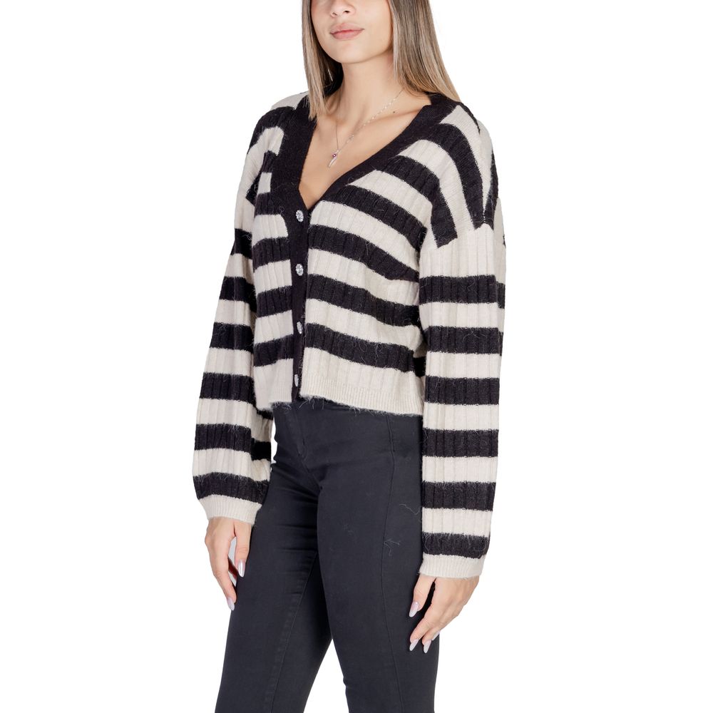 Beige Polyester Cardigan - ventzia