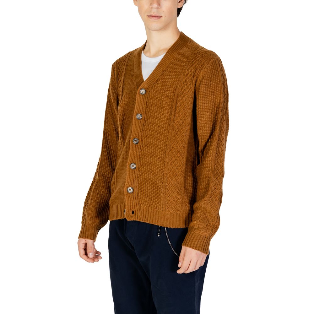Beige Polyester Cardigan - ventzia