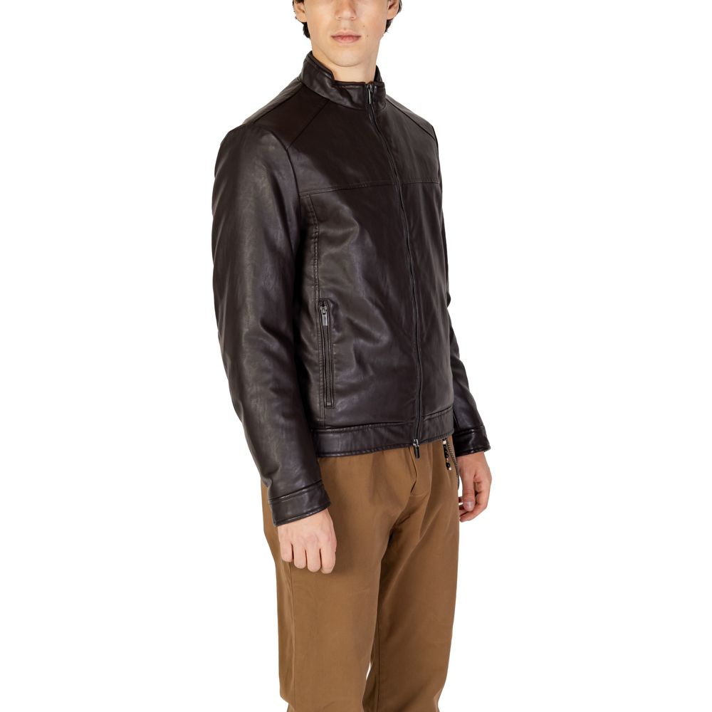 Brown Viscose Jackets & Coat - ventzia