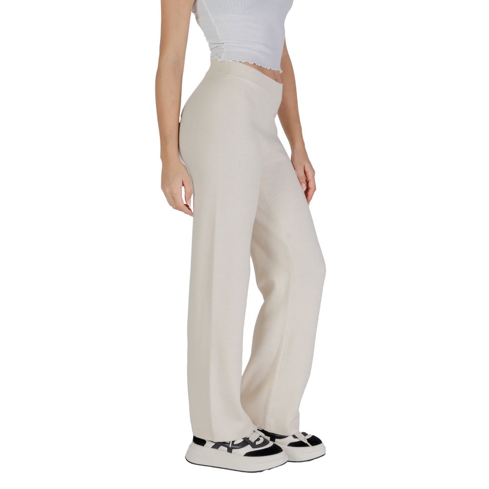 Cream Viscose Pant - ventzia