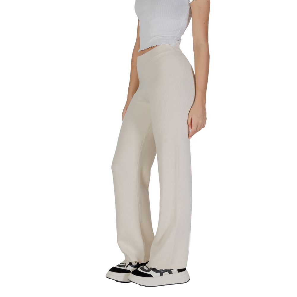 Cream Viscose Pant - ventzia