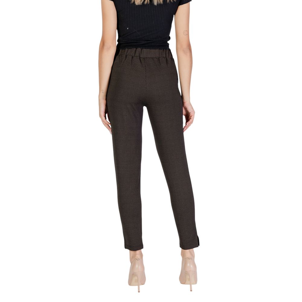 Brown Polyester Pant - ventzia