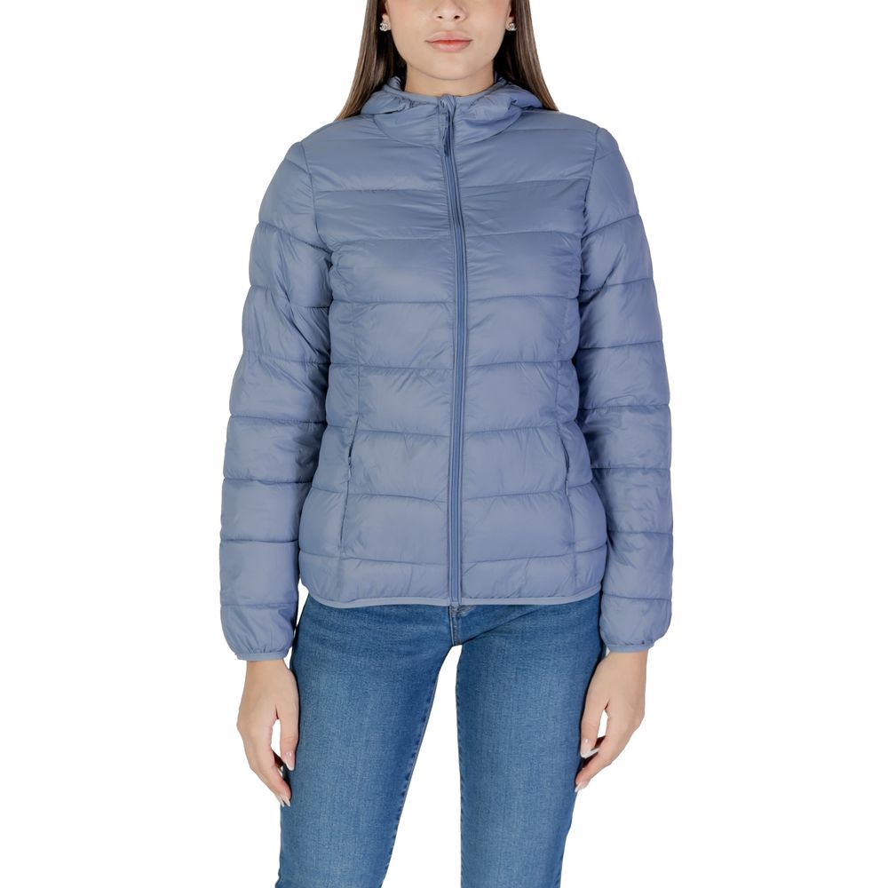 Blue Nylon Jackets & Coat - ventzia