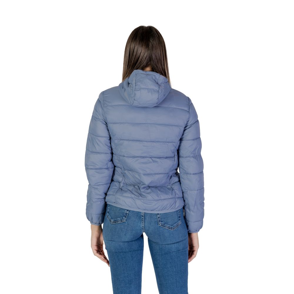 Blue Nylon Jackets & Coat - ventzia