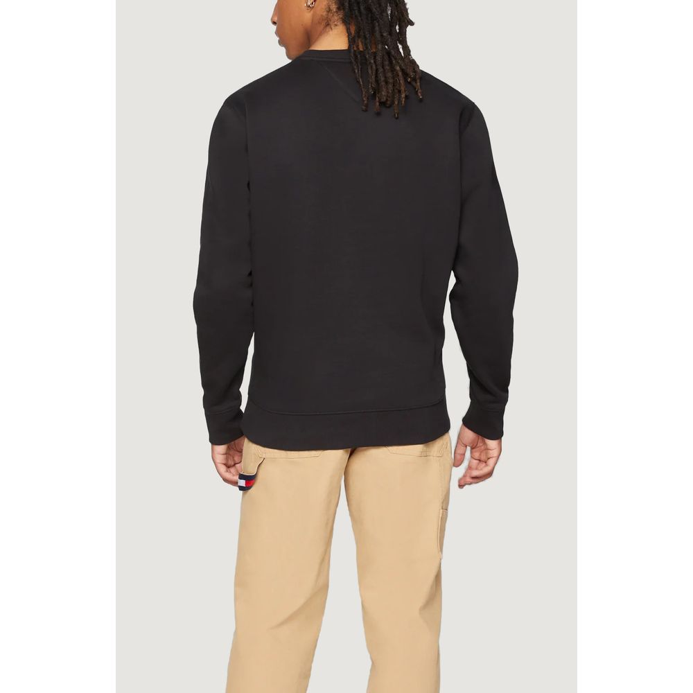 Black Cotton Sweatshirt - ventzia