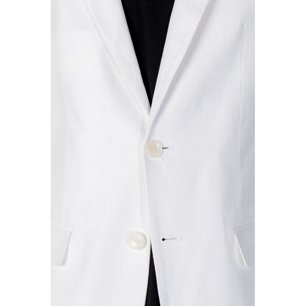 White Linen Blazer - ventzia