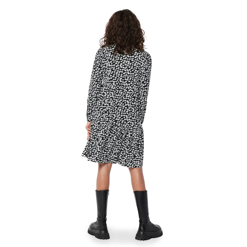 White Polyester Dress - ventzia