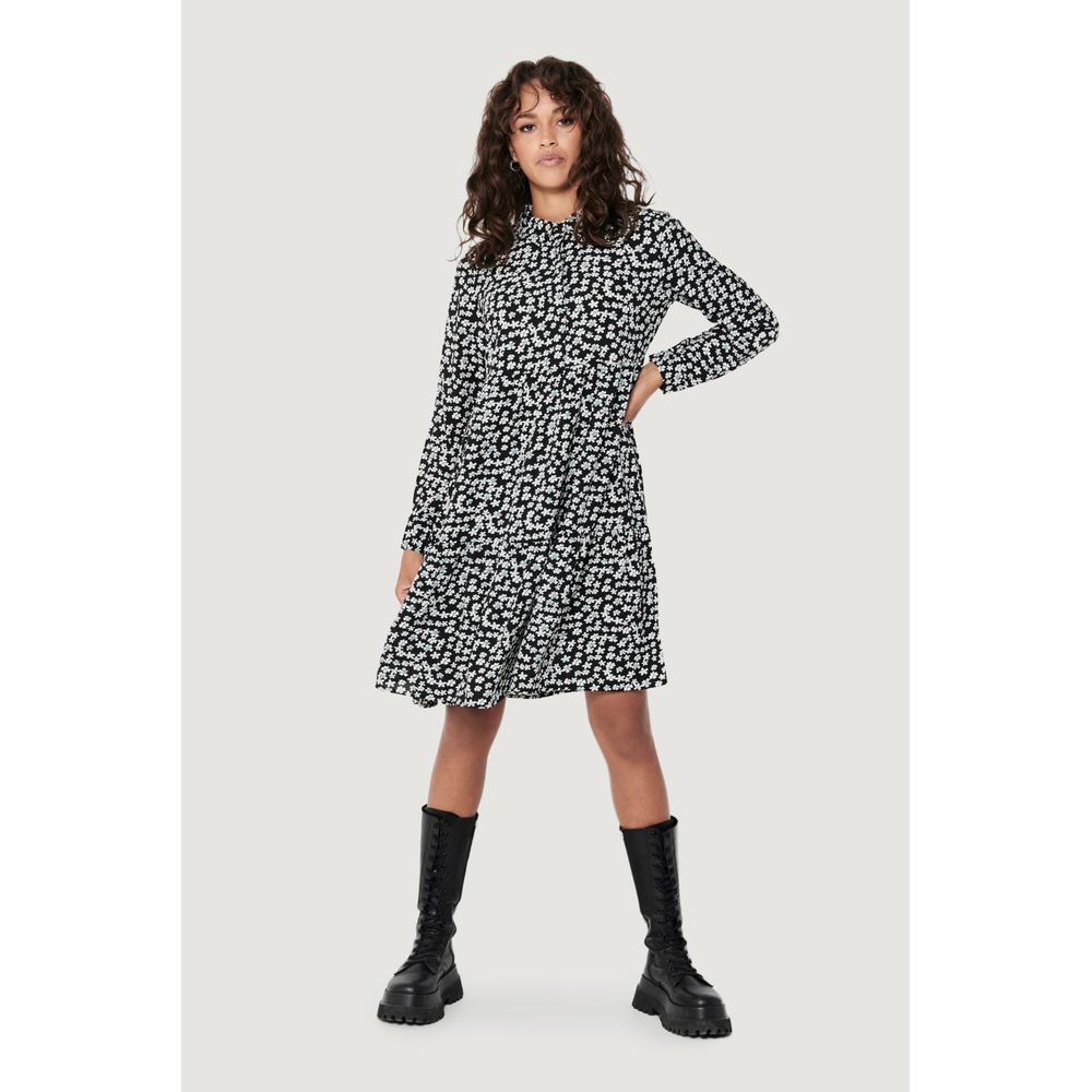 White Polyester Dress - ventzia