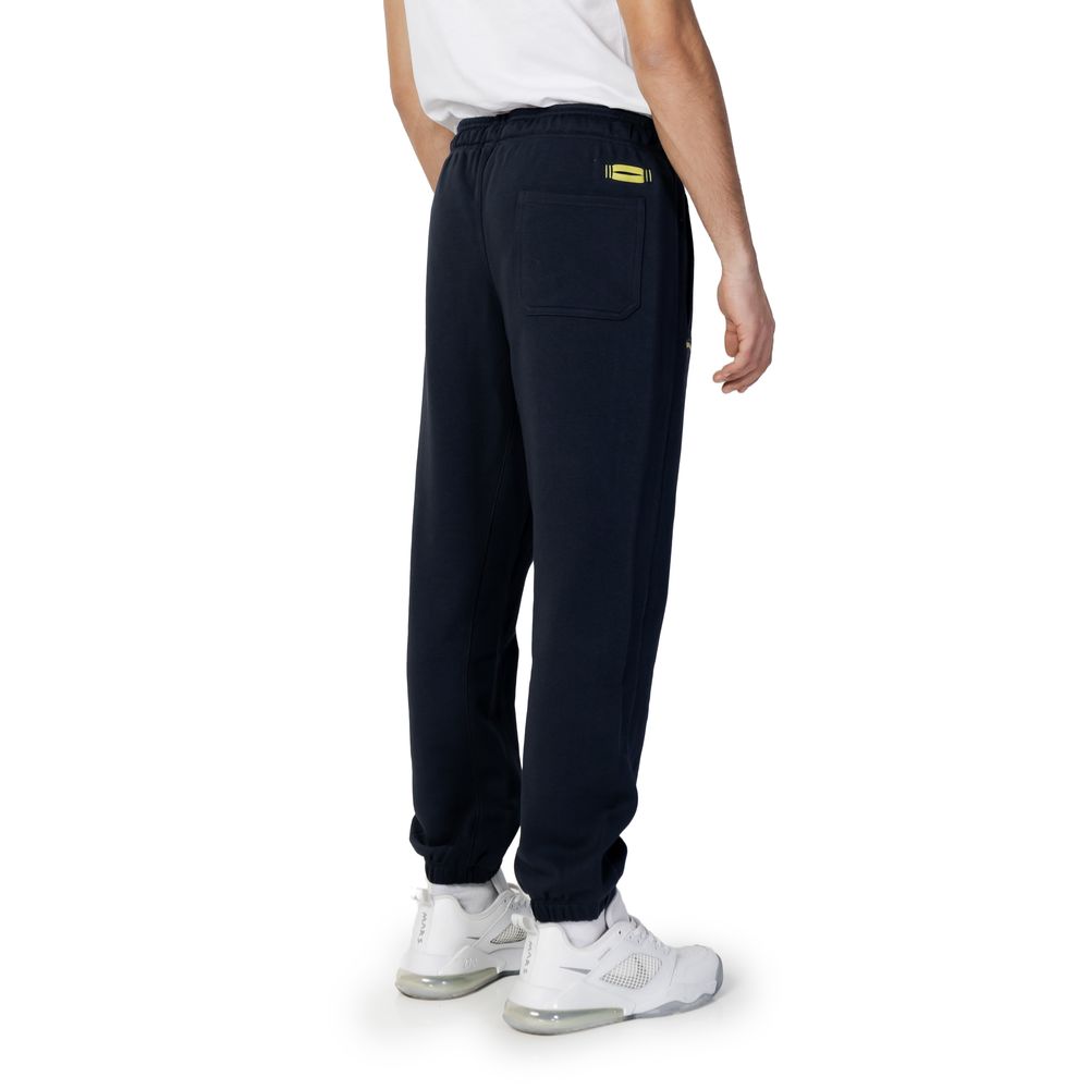 Blue Cotton Joggers Workout Pant - ventzia