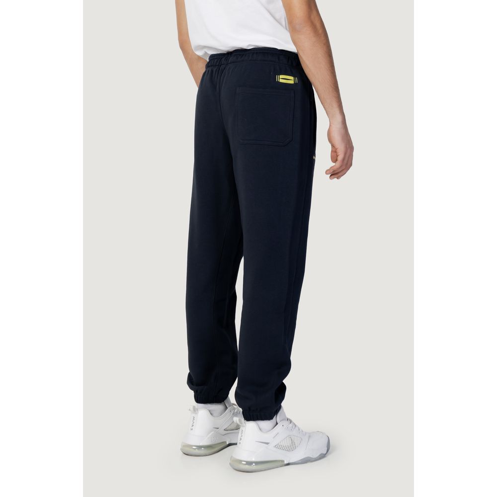 Blue Cotton Joggers Workout Pant - ventzia