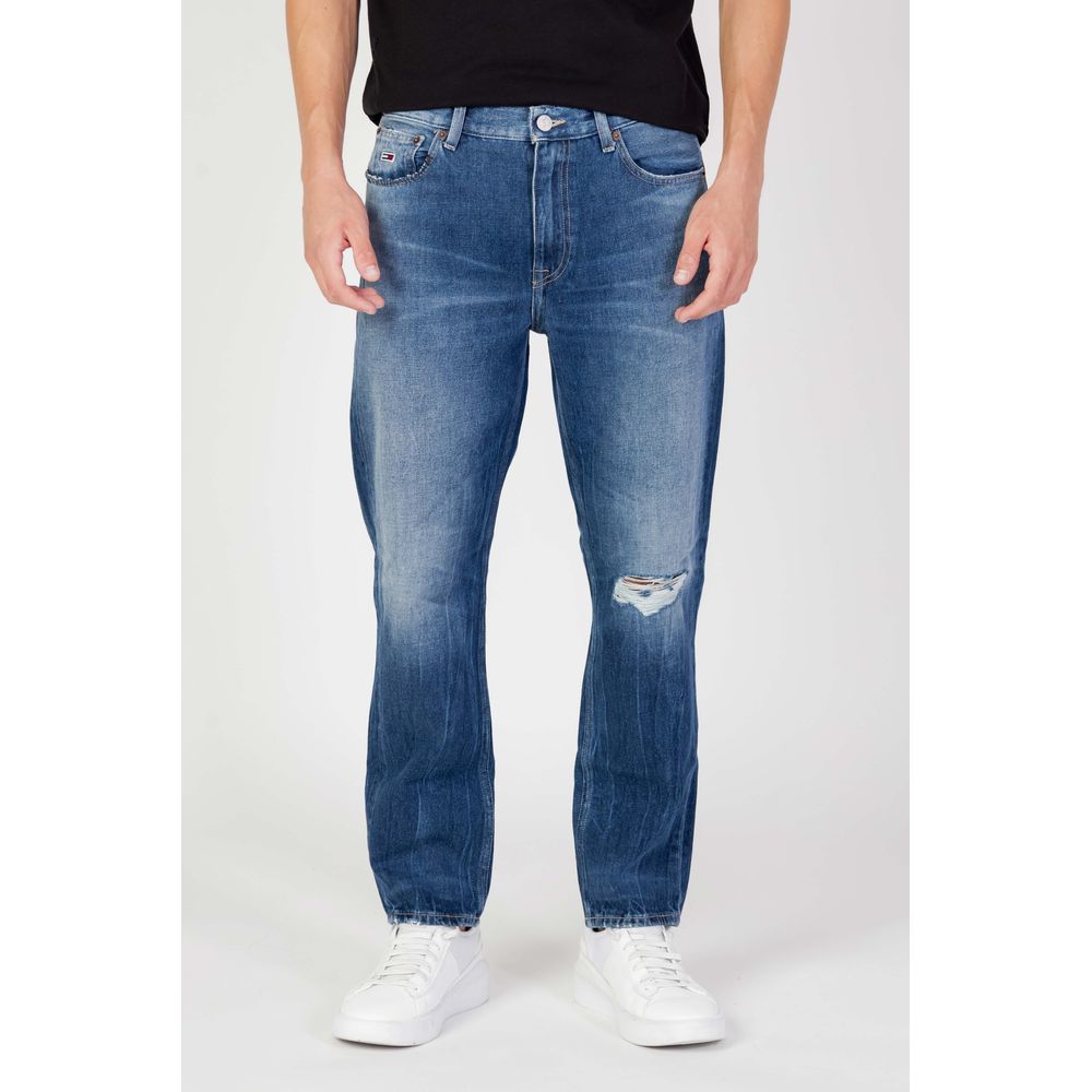 Blue Cotton Slim Fit Jean - ventzia