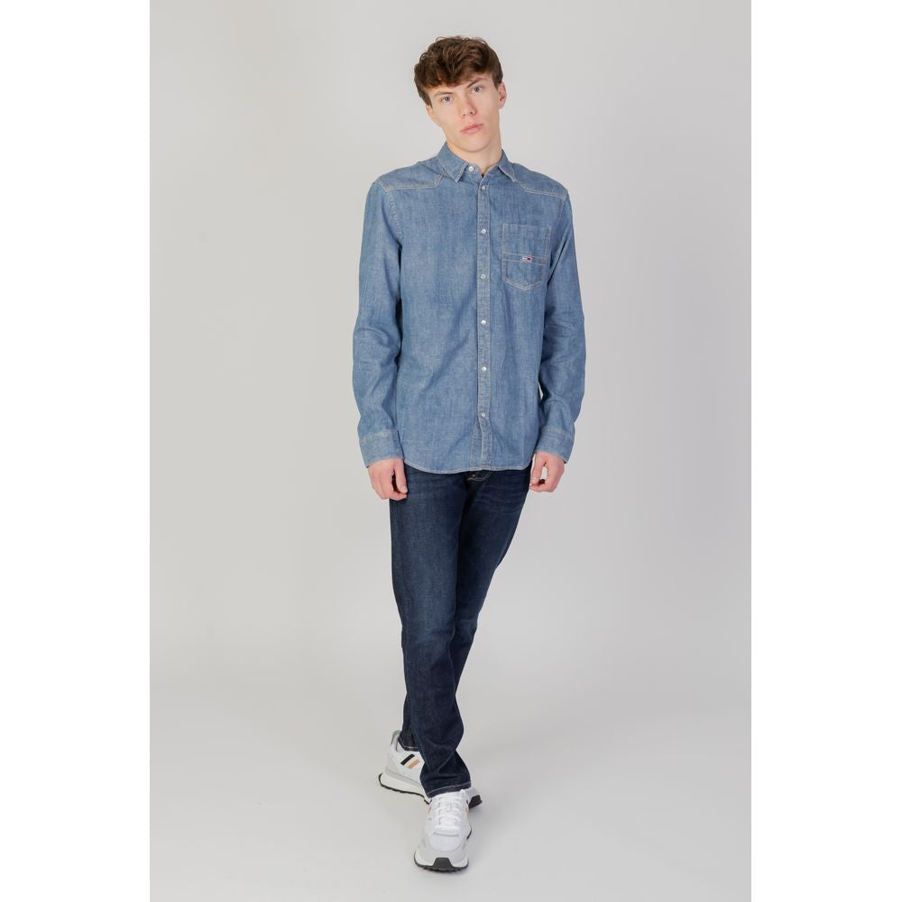Blue Cotton Shirt - ventzia