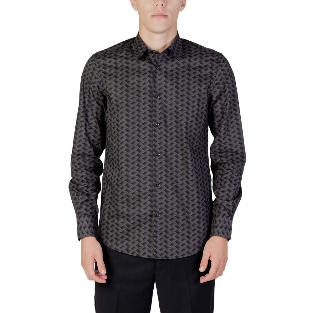 Gray Cotton Shirt - ventzia