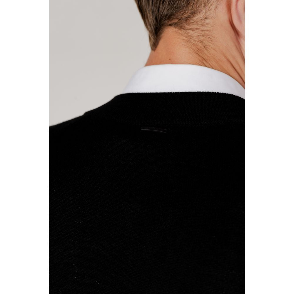 Black Wool Cardigan - ventzia