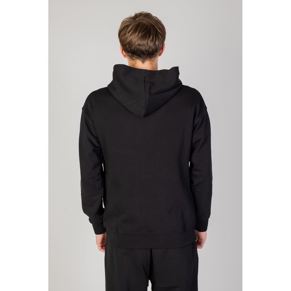 Black Cotton Hoody - ventzia