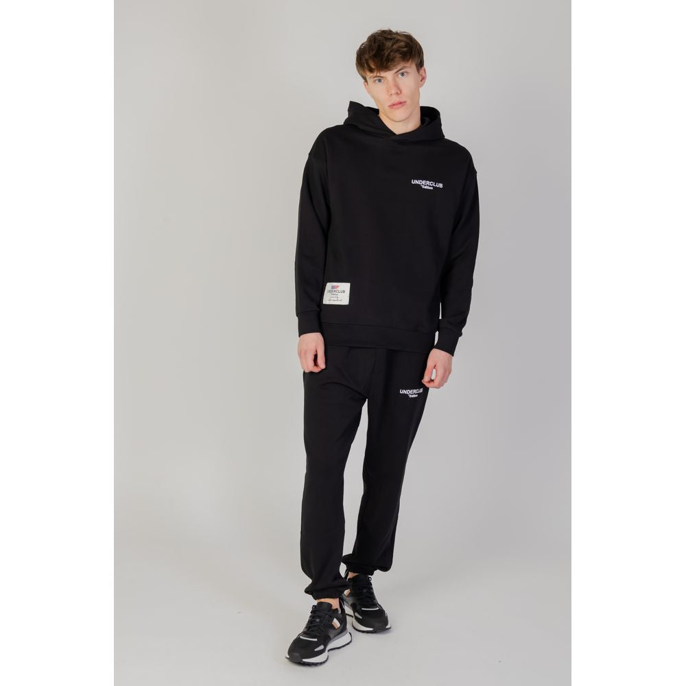 Black Cotton Hoody - ventzia