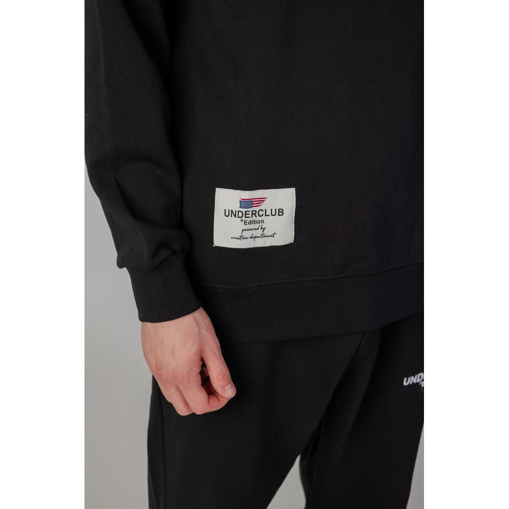 Black Cotton Sweatshirt - ventzia