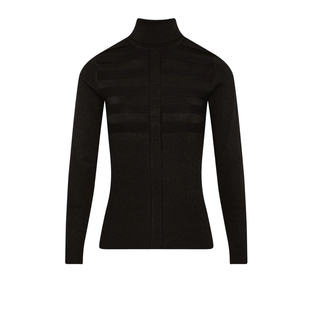 Black Viscose Turtleneck - ventzia