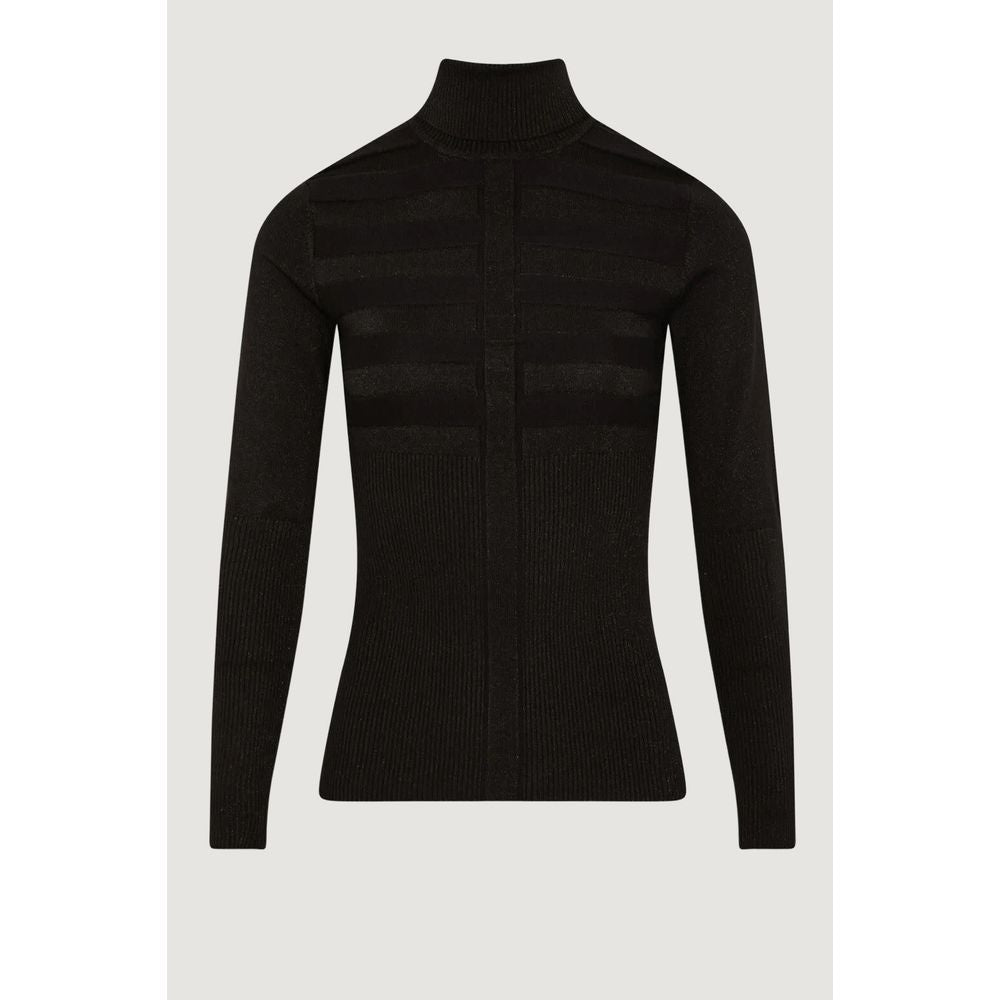 Black Viscose Turtleneck - ventzia