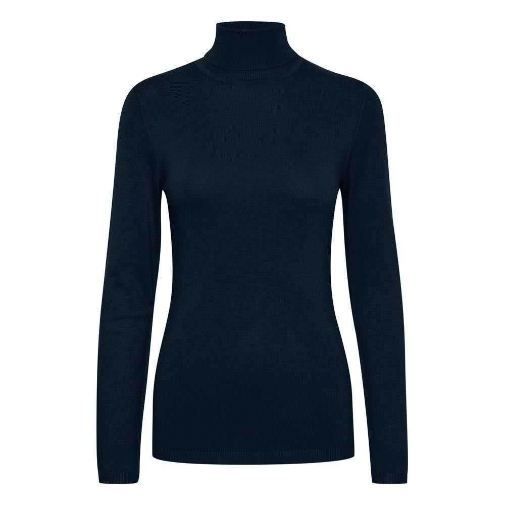 Blue Viscose Turtleneck
