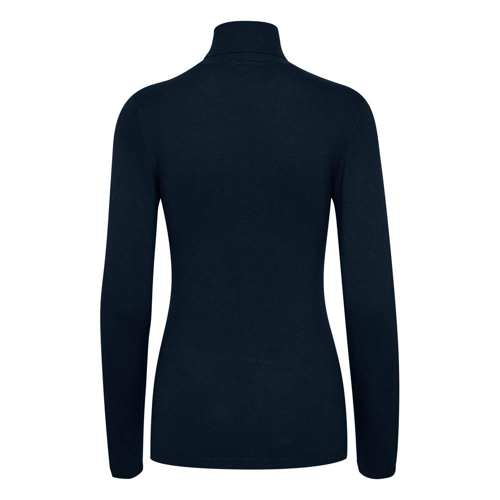 Blue Viscose Turtleneck