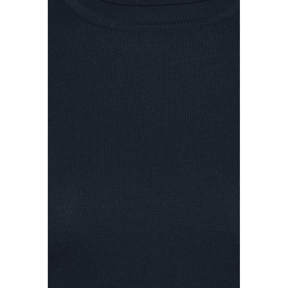 Blue Viscose Turtleneck