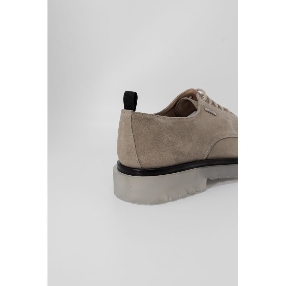Beige Polyethylene Oxfords And Derbies - ventzia