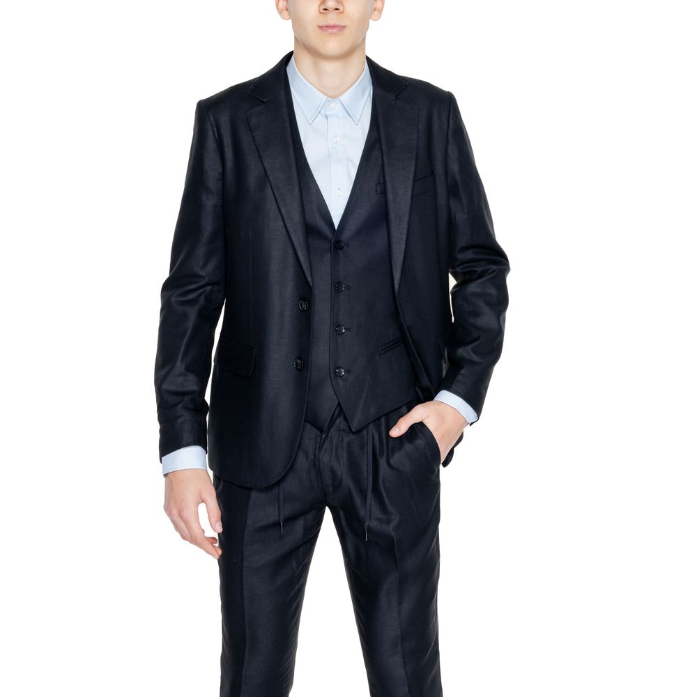Black Linen Blazer - ventzia