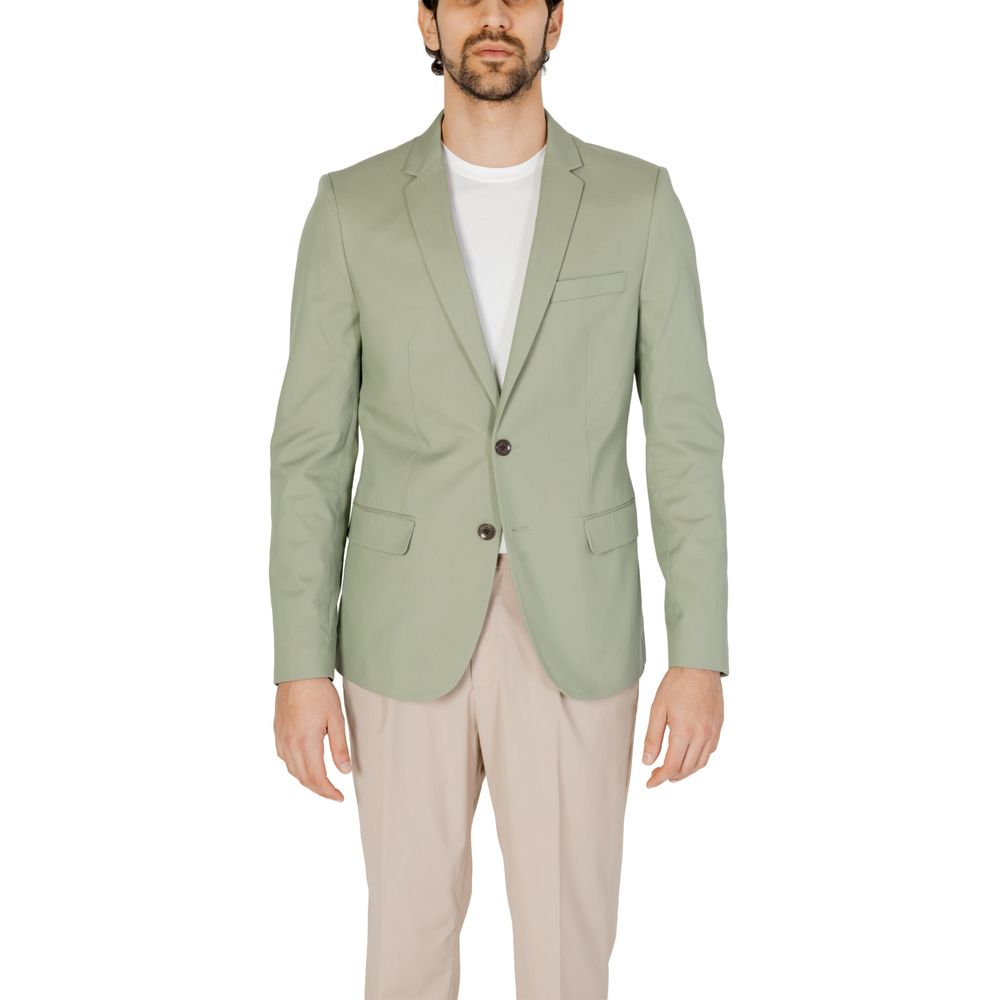 Green Cotton Blazer - ventzia