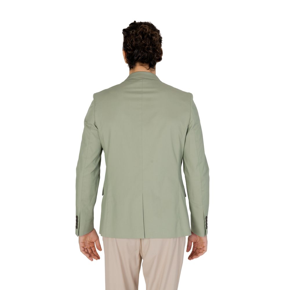Green Cotton Blazer - ventzia