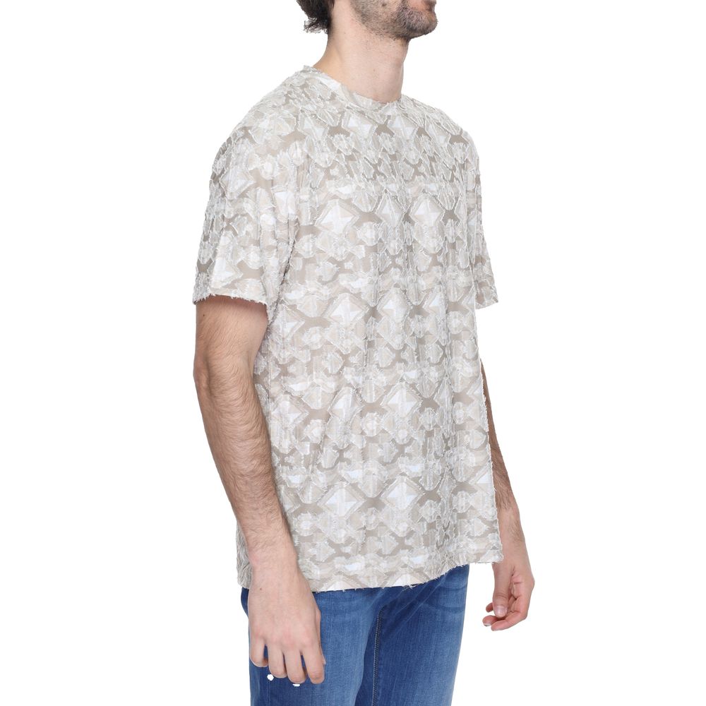Beige Polyester T-Shirt - ventzia