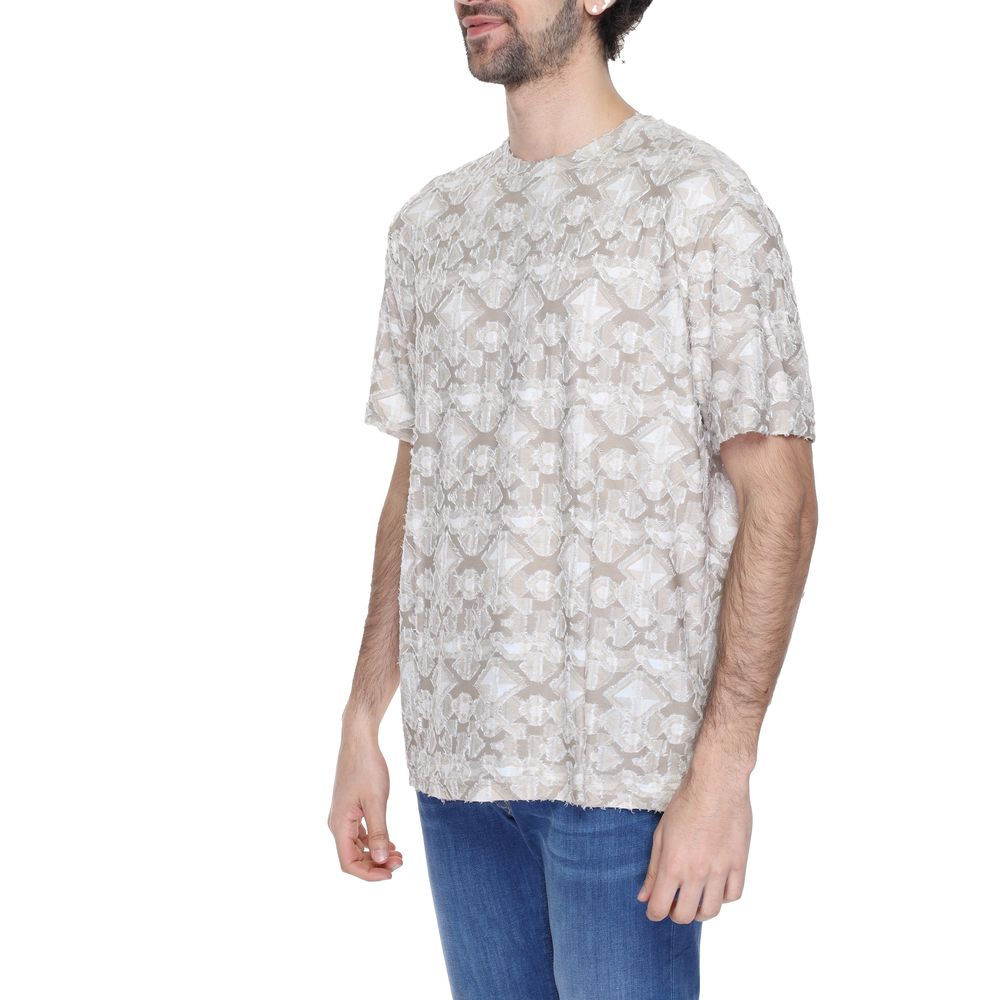 Beige Polyester T-Shirt - ventzia