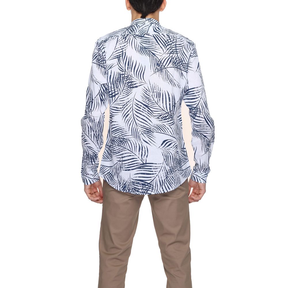 Blue Cotton Pattern Shirt - ventzia