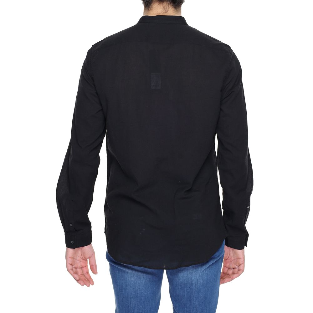 Black Cotton Shirt - ventzia