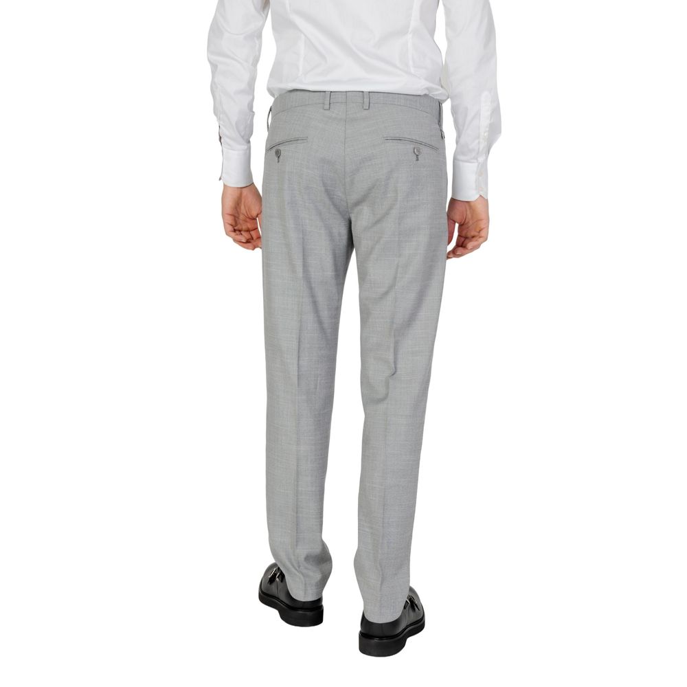 Gray Polyester Pant - ventzia